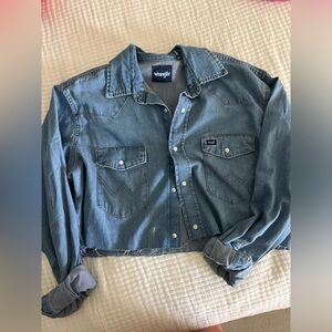 Wrangler Cropped Denim Pearl Snap